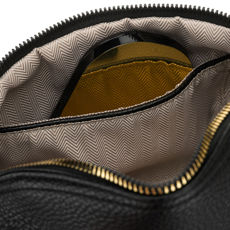 Damen-Gürteltasche aus Öko-Leder in Schwarz, ein Hauptfach – Peterson