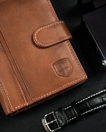 Zippbare Herren Geldbörse aus Leder für Karten – Peterson