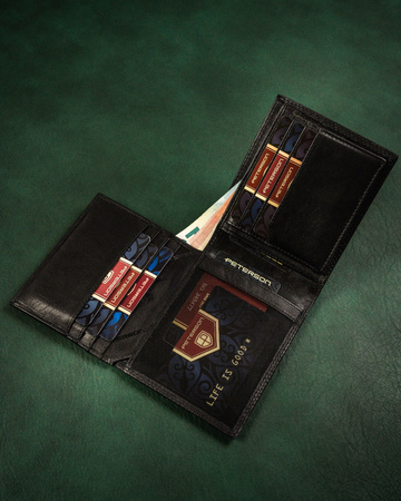 Faltbare Herren Geldbörse aus Echtleder – Peterson