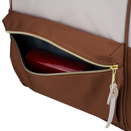 Beige-brauner Damen-Rucksack aus Polyester mit Laptopfach - Peterson