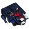 Geräumige Damen-Handtasche mit Laptopfach aus Polyester in Marineblau – Peterson