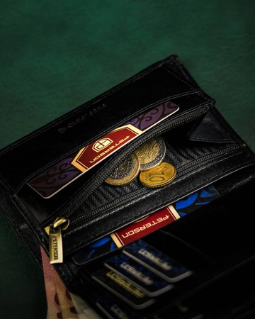 Große Herren Geldbörse aus Leder ohne Verschluss – Peterson