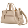 Elegante, beige Damen-Handtasche aus synthetischem Material, mit Reißverschluss – Peterson