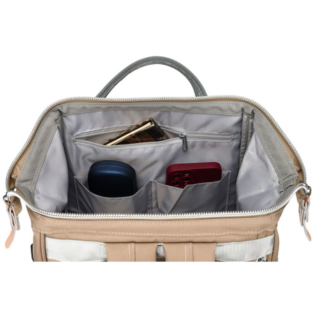 Zweifarbiger Damen Kabinenrucksack mit einem Fach und neun Taschen – Peterson