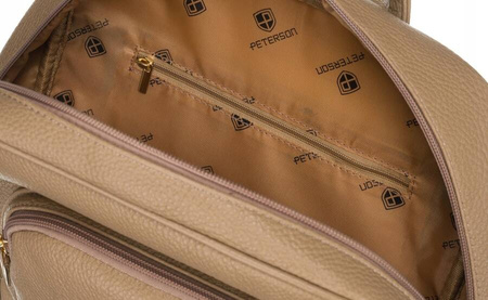 Geräumiger Damen Rucksack aus Öko-Leder – Peterson