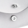 Elegante Damen-Clutch in Silber aus synthetischem Gewebe und mit Magnetverschluss – Rovicky