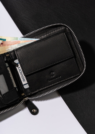Herren Geldbörse aus Leder mit Reißverschluss – Always Wild
