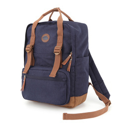 Großer City Rucksack in Marinebraun mit Laptopfach – Himawari