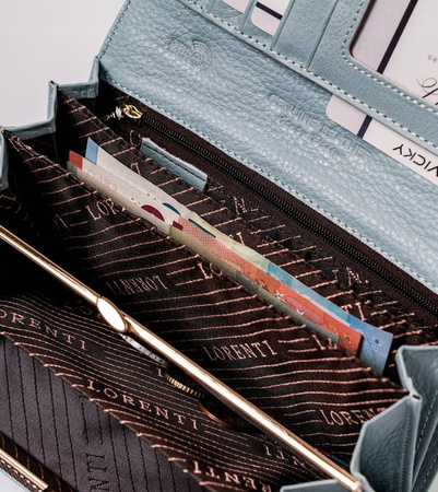 Große Damen Geldbörse aus lackiertem Echtleder – Lorenti