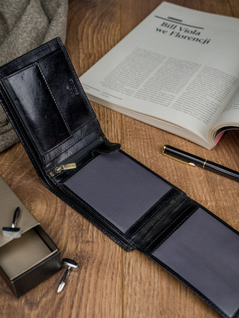 Herren Geldbörse aus Leder mit RFID – Rovicky