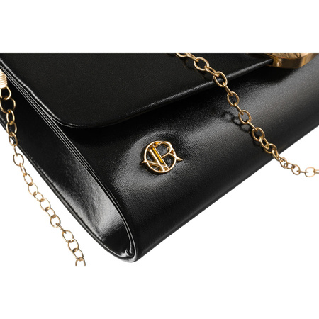 Elegante Damen Clutch aus Öko-Leder in Schwarz – Rovicky