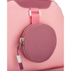 Geräumiger Schulrucksack aus Polyester in Rosa, aufgehängt an verstellbaren Trägern – Peterson