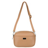 Beige Damen City-Umhängetasche aus Öko-Leder mit zwei Schulterriemen im Crossbody-Stil – Peterson