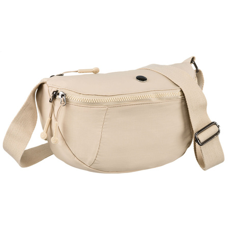 Beige Damen Gürteltasche aus Polyester mit verstellbarem Riemen – Peterson