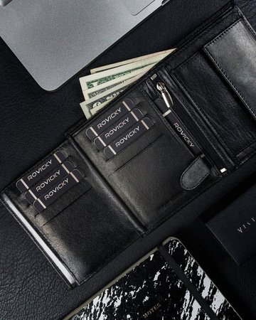 Große Herren Geldbörse Hochformat ohne Verschluss aus Echtleder – Ronaldo