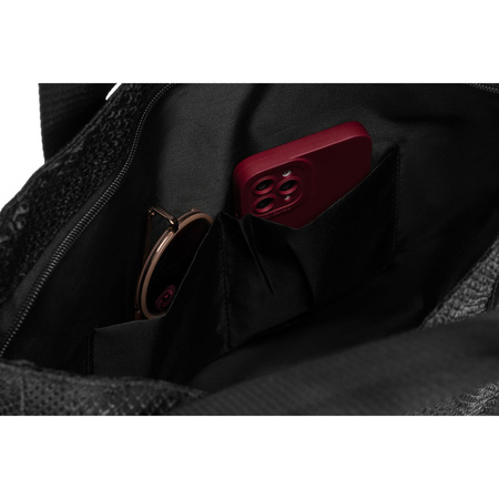 Großer Shopper für Damen aus Polyester in Schwarz – Rovicky