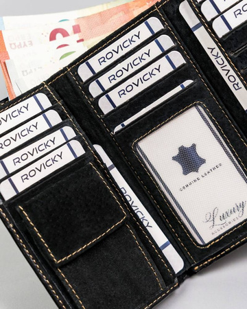 Klassische Damen Geldbörse aus Echtleder mit Bügel- und Druckverschluss – Pierre Cardin