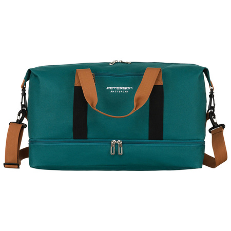 Türkise Wochenendtasche aus Polyester mit Reißverschluss – Peterson
