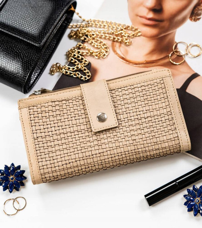 Große Damen Geldbörse aus Echtleder – Rovicky