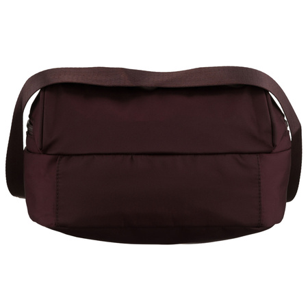 Kleiner, bordeauxroter Damen-Rucksack aus Polyester, ausgestattet mit einem zusätzlichen Gürtel – Peterson