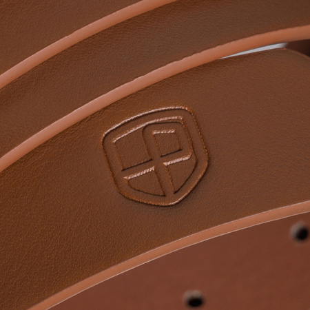 Universeller Damen-Gürtel aus Öko-Leder in Braun mit silberner Schnalle - Peterson