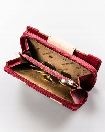 Damen Geldbörse aus Leder mit Druckknopf – Peterson