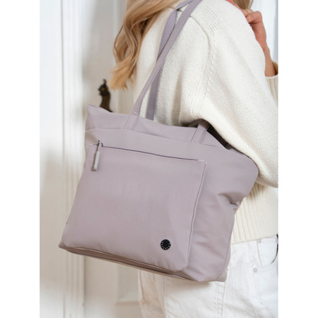 Damen Shopper aus Polyester in Lila mit einem Hauptfach und Fronttasche – Peterson