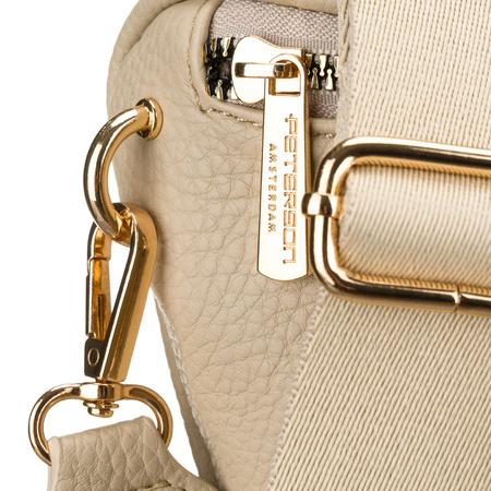 Damen-Gürteltasche in Beige aus Öko-Leder, mit Reißverschluss verschließbar – Peterson