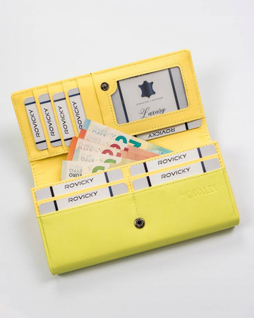 Elegante Damen Geldbörse mit Bügelverschluss und Druckknopf – 4U Cavaldi