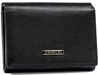 Klassische Damen Geldbörse aus Leder mit Druckknopf – 4U Cavaldi