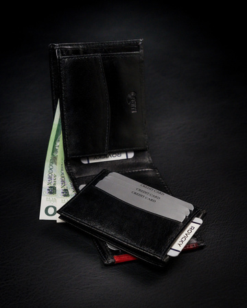 Herren Geldbörse aus Glattleder mit herausnehmbarem Kartenetui – Rovicky