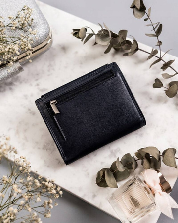 Kleine Damen Geldbörse aus Leder mit Druckknopf – Rovicky