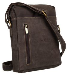 Herren Umhängetasche aus Leder mit Taschen – Always Wild