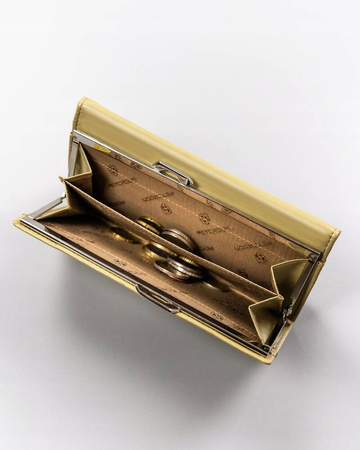 Große Damen Geldbörse aus Leder mit Bügel- und Druckknopfverschluss – Peterson