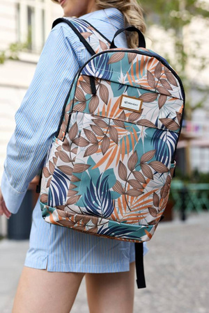 Klassischer Damen Rucksack aus Polyester mit Blumenmuster – Rovicky