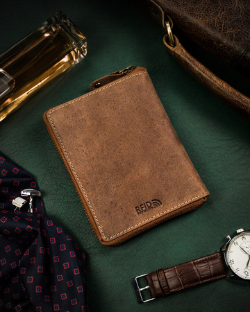 Geräumige Herren Geldbörse aus Leder mit RFID-Schutz – Peterson