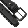 Herren-Gürtel aus Leder, schwarz mit klassischer Schnalle - Peterson