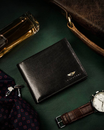 Mittlere Herren Geldbörse aus Leder ohne Verschluss – Peterson