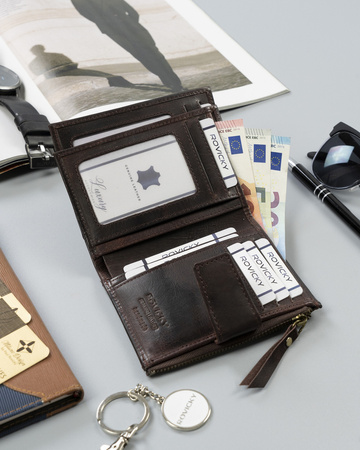 Herren Geldbörse aus Echtleder im Retro-Stil – Rovicky