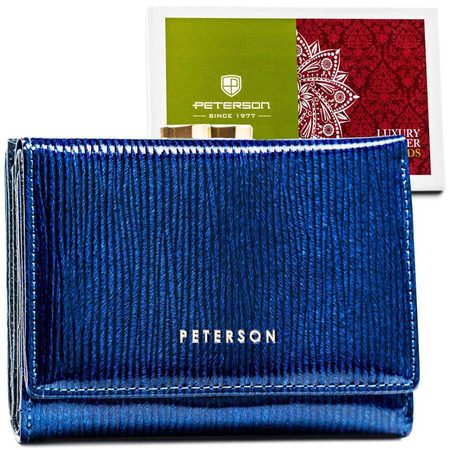 Damen Geldbörse mit RFID-Schutz und Druckknopfverschluss – Peterson