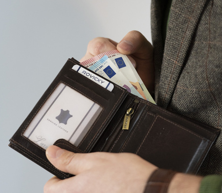 Pionier Herren Geldbörse aus Leder ohne Verschluss – Rovicky