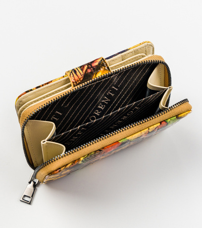 Damen-Geldbörse aus Leder mit Schmetterlingsmotiv – Lorenti