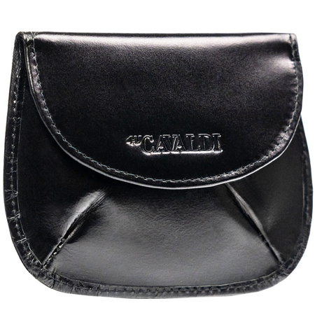 Schlüsseletui mit Münzfach schwarz aus Leder – 4U Cavaldi