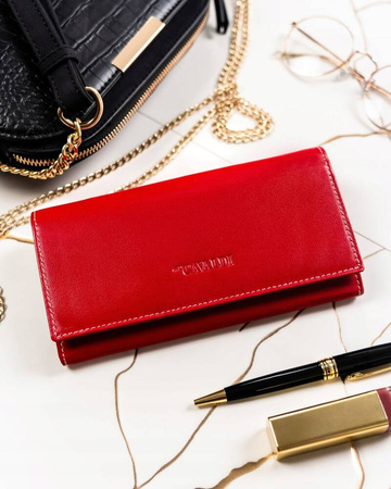 Damen Geldbörse aus Leder mit Druckknopf – 4U Cavaldi