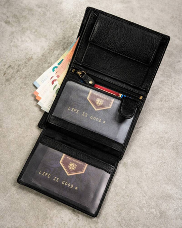 Geschenkset: Herren Geldbörse aus Leder und Schlüsselanhänger – Peterson