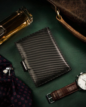 Vertikale Herren Geldbörse aus Leder mit Druckverschluss – Peterson