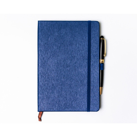 Marineblaues Notizbuch im A5-Format, liniert – Peterson