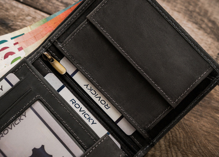 Große vertikale Herren Geldbörse aus Echtleder – Always Wild