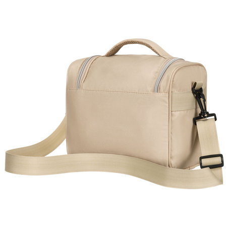 Praktische Reise-Kosmetiktasche aus synthetischem Stoff in Beige - Peterson