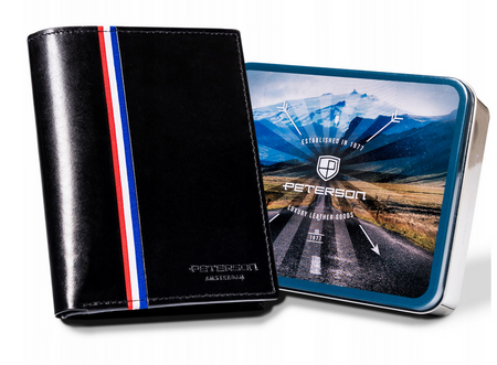 Große Herren Geldbörse aus Leder ohne Verschluss – Peterson